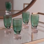 GLASS Venice Shot Glass Set of 4 (Green and Lavender) 6 fl oz - Image 3