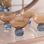 GLASS Venice Coupe Set of 4 (Amber and Blue ) 8 fl oz - Image 4