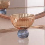 GLASS Venice Coupe Set of 4 (Amber and Blue ) 8 fl oz