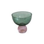GLASS Venice Coupe Set of 4 (Green and Lavender) 8 fl oz - Image 5