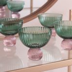 GLASS Venice Coupe Set of 4 (Green and Lavender) 8 fl oz - Image 4