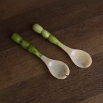 RESIN Rio Bubble  Salad Servers  (Green)