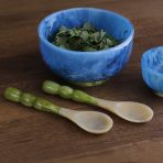 RESIN Rio Bubble  Salad Servers  (Green) - Image 2