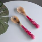 RESIN Rio Bubble Salad Servers (Pink) - Image 3