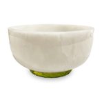 RESIN Rio Large Bowl with Base (White and Green) - Image 2
