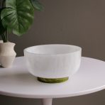 RESIN Rio Large Bowl with Base (White and Green) - Image 4