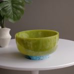 RESIN Rio Large Bowl with Base (Green and Blue) - Image 4