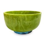 RESIN Rio Large Bowl with Base (Green and Blue) - Image 2