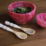 RESIN Rio Large Bowl with Base (Pink and Orange) - Image 5