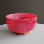RESIN Rio Large Bowl with Base (Pink and Orange)