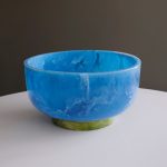 RESIN Rio Large Bowl with Base (Blue and Green)