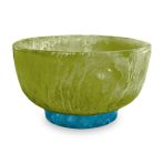 RESIN Rio Small Bowl with Base (Green and Blue) - Image 2