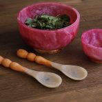 RESIN Rio Small Bowl with Base (Pink and Orange) - Image 7