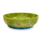 RESIN Rio Large Oval Bowl with Base (Green and Blue) - Image 2