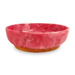 RESIN Rio Large Oval Bowl with Base (Pink and Orange) - Image 2