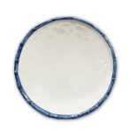 VIDA Bamboo 11" Dinner Plate Set of 4 (White and Blue) - Image 2