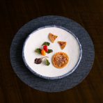 VIDA Bamboo 11" Dinner Plate Set of 4 (White and Blue) - Image 4