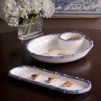 VIDA Bamboo Baguette Platter (White and Blue) - Image 4