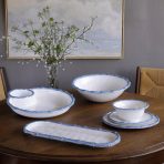 VIDA Bamboo Baguette Platter (White and Blue) - Image 5
