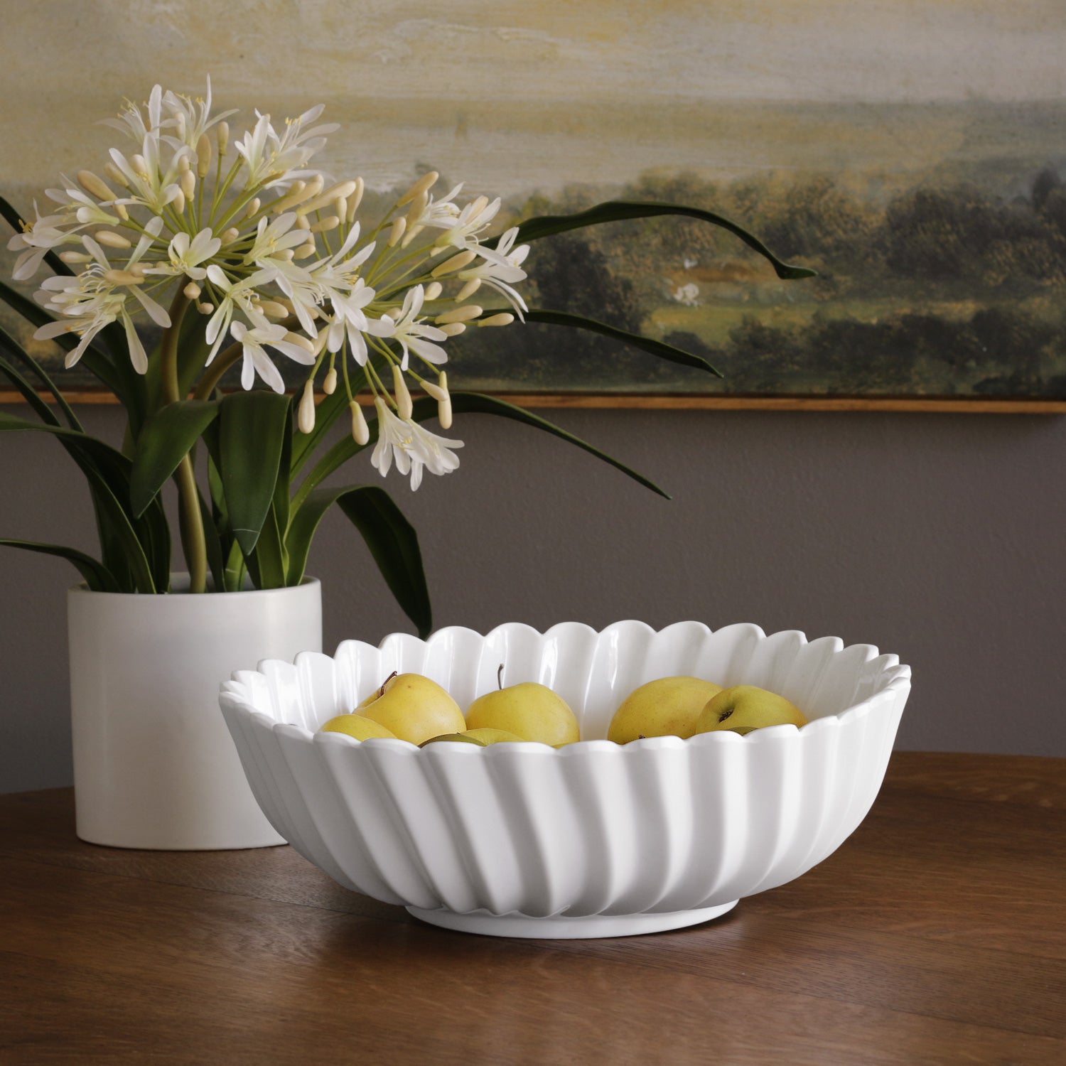 3089__2 VIDA Vienna Medium Bowl White - Image 1