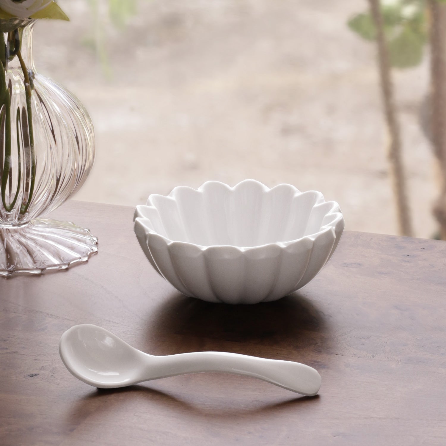 3090_c062253c-d7de-4474-b545-5a52e7cc3c74 VIDA Vienna Mini Bowl with Spoon White - Image 1