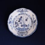VIDA Faenza 11" Dinner Plate Set of 4 White and Blue
