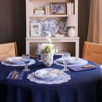 VIDA Faenza 11" Dinner Plate Set of 4 White and Blue - Image 8