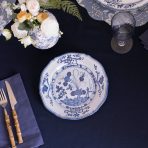 VIDA Faenza 9" Salad Plate Set of 4 White and Blue - Image 3