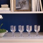 GLASS French Swirl Wine Set of 4 (Clear) 8 fl oz