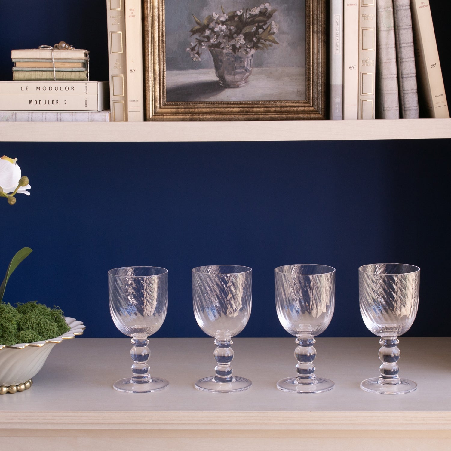 3106_ae681474-45bc-496f-a666-1ca317c376c1 GLASS French Swirl Wine Set of 4 (Clear) 8 fl oz - Image 1
