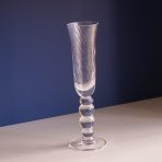 GLASS French Swirl Champagne Flute Set of 4 (Clear) 6 fl oz - Image 4