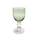 GLASS French Swirl Wine Set of 4 (Green) 8 fl oz - Image 2