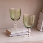 GLASS French Swirl All Purpose Set of 4 (Green) 20 fl oz - Image 3