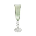 GLASS French Swirl Champagne Flute Set of 4 (Green) 6 fl oz - Image 2
