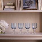 GLASS French Swirl Wine Set of 4 (Blue) 8 fl oz - Image 6