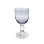 GLASS French Swirl Wine Set of 4 (Blue) 8 fl oz - Image 2