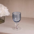GLASS French Swirl Wine Set of 4 (Blue) 8 fl oz - Image 3