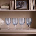 GLASS French Swirl All Purpose Set of 4 (Blue) 20 fl oz - Image 5