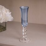 GLASS French Swirl Champagne Flute Set of 4 (Blue) 6 fl oz - Image 2