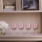 GLASS French Swirl Wine Set of 4 (Pink) 8 fl oz - Image 5