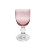 GLASS French Swirl Wine Set of 4 (Pink) 8 fl oz - Image 6