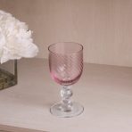 GLASS French Swirl Wine Set of 4 (Pink) 8 fl oz - Image 2