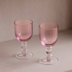 GLASS French Swirl Wine Set of 4 (Pink) 8 fl oz - Image 4