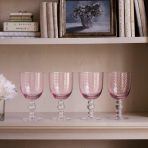 GLASS French Swirl All Purpose Set of 4 (Pink) 20 fl oz - Image 4