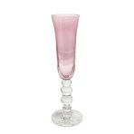 GLASS French Swirl Champagne Flute Set of 4 (Pink) 6 fl oz - Image 2