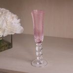 GLASS French Swirl Champagne Flute Set of 4 (Pink) 6 fl oz - Image 3