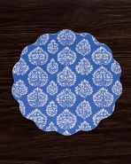 VIDA Chinoiserie Reversible  Round Placemats Set of 4 Blue & White - Image 5