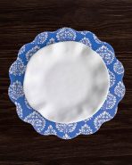VIDA Chinoiserie Reversible  Round Placemats Set of 4 Blue & White - Image 3
