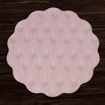 VIDA Chinoiserie Reversible  Round Placemats Set of 4 Pink & White - Image 2