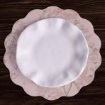 VIDA Chinoiserie Reversible  Round Placemats Set of 4 Pink & White - Image 4